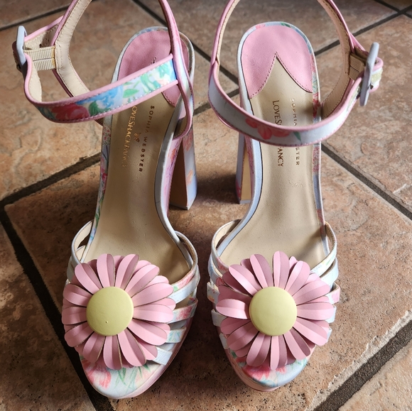 Sophia Webster × LoveShackFancy collaboration platform heels. Size 39. - Picture 4 of 6